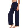 image:imageWiWi Pajama Pants for Women Bamboo Viscose Super Soft Bottoms Plus Size Cooling Wide Leg Casual Lounge Yoga Sweatpants S4XBnavy