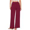 image:imageWiWi Pajama Pants for Women Bamboo Viscose Super Soft Bottoms Plus Size Cooling Wide Leg Casual Lounge Yoga Sweatpants S4XBwine