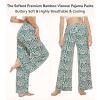 image:imageWiWi Pajama Pants for Women Bamboo Viscose Super Soft Bottoms Plus Size Cooling Wide Leg Casual Lounge Yoga Sweatpants S4XCgreen Leopard