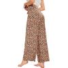 image:imageWiWi Pajama Pants for Women Bamboo Viscose Super Soft Bottoms Plus Size Cooling Wide Leg Casual Lounge Yoga Sweatpants S4XCleopard