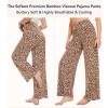 image:imageWiWi Pajama Pants for Women Bamboo Viscose Super Soft Bottoms Plus Size Cooling Wide Leg Casual Lounge Yoga Sweatpants S4XCleopard