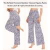 image:imageWiWi Pajama Pants for Women Bamboo Viscose Super Soft Bottoms Plus Size Cooling Wide Leg Casual Lounge Yoga Sweatpants S4XCpurple Leopard