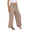 image:imageWiWi Pajama Pants for Women Bamboo Viscose Super Soft Bottoms Plus Size Cooling Wide Leg Casual Lounge Yoga Sweatpants S4XDcamel