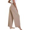 image:imageWiWi Pajama Pants for Women Bamboo Viscose Super Soft Bottoms Plus Size Cooling Wide Leg Casual Lounge Yoga Sweatpants S4XDcamel