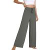 image:imageWiWi Pajama Pants for Women Bamboo Viscose Super Soft Bottoms Plus Size Cooling Wide Leg Casual Lounge Yoga Sweatpants S4XDcharcoal