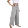 image:imageWiWi Pajama Pants for Women Bamboo Viscose Super Soft Bottoms Plus Size Cooling Wide Leg Casual Lounge Yoga Sweatpants S4XDheather Grey