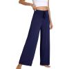 image:imageWiWi Pajama Pants for Women Bamboo Viscose Super Soft Bottoms Plus Size Cooling Wide Leg Casual Lounge Yoga Sweatpants S4XDnavy