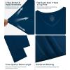 image:imageWiWi Nightgowns for Women Bamboo Viscose Cooling Sleepwear Super Soft Satin V Neck Sleepshirts Long Sleeve Nightshirt S4XAink Blue