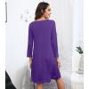 image:imageWiWi Nightgowns for Women Bamboo Viscose Cooling Sleepwear Super Soft Satin V Neck Sleepshirts Long Sleeve Nightshirt S4XAlilac