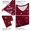 image:imageWiWi Nightgowns for Women Bamboo Viscose Cooling Sleepwear Super Soft Satin V Neck Sleepshirts Long Sleeve Nightshirt S4XAwine Floral