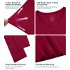 image:imageWiWi Nightgowns for Women Bamboo Viscose Cooling Sleepwear Super Soft Satin V Neck Sleepshirts Long Sleeve Nightshirt S4XAwine Red