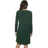 image:imageWiWi Nightgowns for Women Bamboo Viscose Cooling Sleepwear Super Soft Satin V Neck Sleepshirts Long Sleeve Nightshirt S4XBdeep GreenEye