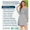 image:imageWiWi Nightgowns for Women Bamboo Viscose Cooling Sleepwear Super Soft Satin V Neck Sleepshirts Long Sleeve Nightshirt S4XBheather GreyCat