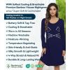 image:imageWiWi Nightgowns for Women Bamboo Viscose Cooling Sleepwear Super Soft Satin V Neck Sleepshirts Long Sleeve Nightshirt S4XBnavyCat