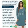 image:imageWiWi Nightgowns for Women Bamboo Viscose Cooling Sleepwear Super Soft Satin V Neck Sleepshirts Long Sleeve Nightshirt S4XBvintage IndigoCat