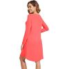 image:imageWiWi Nightgowns for Women Bamboo Viscose Cooling Sleepwear Super Soft Satin V Neck Sleepshirts Long Sleeve Nightshirt S4XCcoral