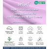 image:imageWiWi Nightgowns for Women Bamboo Viscose Cooling Sleepwear Super Soft Satin V Neck Sleepshirts Long Sleeve Nightshirt S4XClight Purple