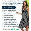 image:imageWiWi Nightgowns for Women Bamboo Viscose Super Soft Sleeveless Racerback Night Shirts Plus Size Cooling Sleepshirts S4XAblack White Stripe