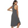 image:imageWiWi Nightgowns for Women Bamboo Viscose Super Soft Sleeveless Racerback Night Shirts Plus Size Cooling Sleepshirts S4XAblack White Stripe
