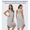 image:imageWiWi Nightgowns for Women Bamboo Viscose Super Soft Sleeveless Racerback Night Shirts Plus Size Cooling Sleepshirts S4XAgrey White Stripe