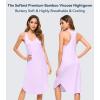 image:imageWiWi Nightgowns for Women Bamboo Viscose Super Soft Sleeveless Racerback Night Shirts Plus Size Cooling Sleepshirts S4XAlight Purple