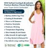 image:imageWiWi Nightgowns for Women Bamboo Viscose Super Soft Sleeveless Racerback Night Shirts Plus Size Cooling Sleepshirts S4XApink