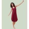 image:imageWiWi Nightgowns for Women Bamboo Viscose Super Soft Sleeveless Racerback Night Shirts Plus Size Cooling Sleepshirts S4XAwine