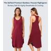 image:imageWiWi Nightgowns for Women Bamboo Viscose Super Soft Sleeveless Racerback Night Shirts Plus Size Cooling Sleepshirts S4XAwine