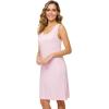 image:imageWiWi Nightgowns for Women Bamboo Viscose Super Soft Sleeveless Racerback Night Shirts Plus Size Cooling Sleepshirts S4XBpink