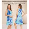 image:imageWiWi Nightgowns for Women Bamboo Viscose Super Soft Sleeveless Racerback Night Shirts Plus Size Cooling Sleepshirts S4XCtiedye Blue