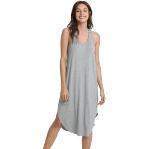 image:imageWiWi Nightgowns for Women Bamboo Viscose Super Soft Sleeveless Racerback Night Shirts Plus Size Cooling Sleepshirts S4XAheather Grey