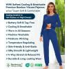 image:imageWiWi Bamboo Viscose Pajamas Set for Women Cooling Long Sleeve Sleepwear Super Soft Loungewear Pjs Jogger Pants Lounge SXXLAblue Depth