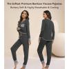 image:imageWiWi Bamboo Viscose Pajamas Set for Women Cooling Long Sleeve Sleepwear Super Soft Loungewear Pjs Jogger Pants Lounge SXXLAcharcoal Heather