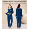 image:imageWiWi Bamboo Viscose Pajamas Set for Women Cooling Long Sleeve Sleepwear Super Soft Loungewear Pjs Jogger Pants Lounge SXXLAink Blue