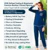 image:imageWiWi Bamboo Viscose Pajamas Set for Women Cooling Long Sleeve Sleepwear Super Soft Loungewear Pjs Jogger Pants Lounge SXXLAink Blue