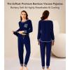 image:imageWiWi Bamboo Viscose Pajamas Set for Women Cooling Long Sleeve Sleepwear Super Soft Loungewear Pjs Jogger Pants Lounge SXXLAnavy