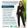 image:imageWiWi Bamboo Viscose Pajamas Set for Women Cooling Long Sleeve Sleepwear Super Soft Loungewear Pjs Jogger Pants Lounge SXXLAsolid Black