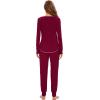 image:imageWiWi Bamboo Viscose Pajamas Set for Women Cooling Long Sleeve Sleepwear Super Soft Loungewear Pjs Jogger Pants Lounge SXXLAwine