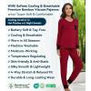 image:imageWiWi Bamboo Viscose Pajamas Set for Women Cooling Long Sleeve Sleepwear Super Soft Loungewear Pjs Jogger Pants Lounge SXXLAwine Red