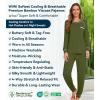 image:imageWiWi Bamboo Viscose Pajamas Set for Women Cooling Long Sleeve Sleepwear Super Soft Loungewear Pjs Jogger Pants Lounge SXXLBarmy Green
