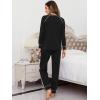 image:imageWiWi Bamboo Viscose Pajamas Set for Women Cooling Long Sleeve Sleepwear Super Soft Loungewear Pjs Jogger Pants Lounge SXXLBblack