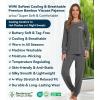 image:imageWiWi Bamboo Viscose Pajamas Set for Women Cooling Long Sleeve Sleepwear Super Soft Loungewear Pjs Jogger Pants Lounge SXXLBdark Heather Grey