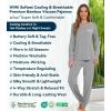 image:imageWiWi Bamboo Viscose Pajamas Set for Women Cooling Long Sleeve Sleepwear Super Soft Loungewear Pjs Jogger Pants Lounge SXXLBheather Grey