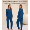 image:imageWiWi Bamboo Viscose Pajamas Set for Women Cooling Long Sleeve Sleepwear Super Soft Loungewear Pjs Jogger Pants Lounge SXXLBink Blue