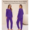 image:imageWiWi Bamboo Viscose Pajamas Set for Women Cooling Long Sleeve Sleepwear Super Soft Loungewear Pjs Jogger Pants Lounge SXXLBlilac
