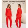 image:imageWiWi Bamboo Viscose Pajamas Set for Women Cooling Long Sleeve Sleepwear Super Soft Loungewear Pjs Jogger Pants Lounge SXXLBred