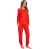 image:imageWiWi Bamboo Viscose Pajamas Set for Women Cooling Long Sleeve Sleepwear Super Soft Loungewear Pjs Jogger Pants Lounge SXXLBred