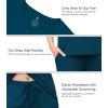 image:imageWiWi Bamboo Viscose Pajamas for Women Super Soft Cooling Loungewear Short Sleeve Tops and Long Pants Sleepwear SXXLDpeacock Blue