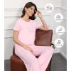 image:imageWiWi Bamboo Viscose Pajamas for Women Super Soft Cooling Loungewear Short Sleeve Tops and Long Pants Sleepwear SXXLDpink