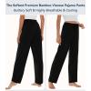 image:imageWiWi Pajama Pants for Women Viscose from Bamboo Super Soft Wide Leg Cooling Sweatpants Drawstring Bottoms Sleep Pj Pant SXXLAblack